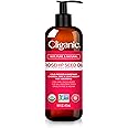 Cliganic Organic Rosehip Seed Oil 16oz with Pump for Face, 100% Pure - for Face, Hair & Body