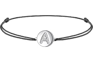 J.Endéar Anklet Initial Letter for Women Girls Handmade Filigree Cord 925 Sterling Silver Ankle Bracelet Summer Beach Gift 34cm Adjustable