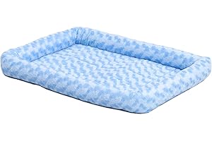 MidWest Homes for Pets 40236-PB Lit à traversin pour Chien 91,44 cm de Long - Lit pour Chien ou Chat avec traversin Confortable ; idéal pour Les Races de Chiens de Taille Moyenne ; Bleu