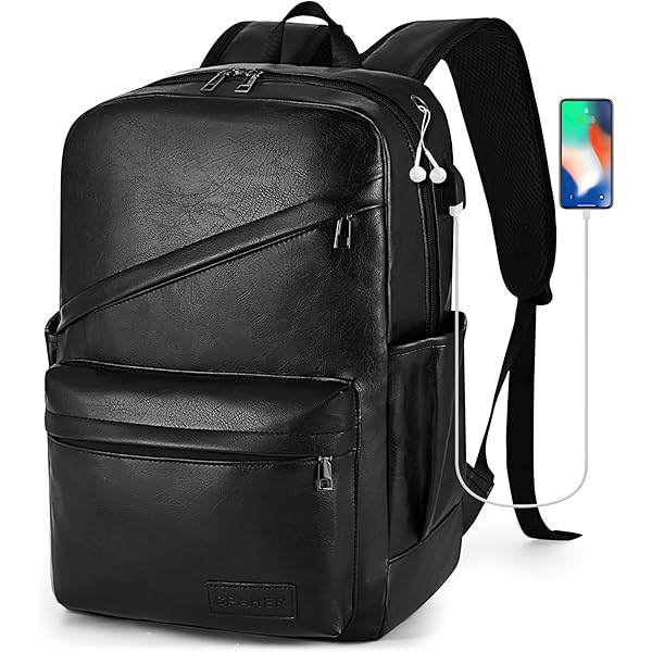 SPAHER Reisrugzak Handbagage 40x30x20 Transavia Wizzair PU Lederen Rugzak Schoolrugzak Laptoprugzak 15,6 Inch Dagrugzak Waterdichte Casual Rugzak 25L Vliegtuigreisrugzak Heren Dames Zwart