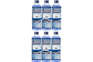 BMUT 6 x 1000 ml limpiador para robot limpiador concentrado | aroma extra fresco | sin rayas ni espuma + vaso dosificador | limpiador de suelos, etc.