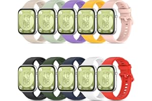 Xisair 10 pasków kompatybilnych z Huawei Watch Fit 3 Sport, silikonowy pasek, Huawei Fit 3, zamienne paski na nadgarstek do Huawei Watch Fit3