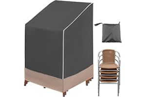 Shield Outdoor Covers Abdeckung Gartenstühle Wasserdicht 420D Oxford Gewebe, Winterfest, UV-Beständiges Schutzhülle für Stapelstühle mit Aufbewahrungstasche,Abdeckung für Gartenstühle(75x78x65/110cm)