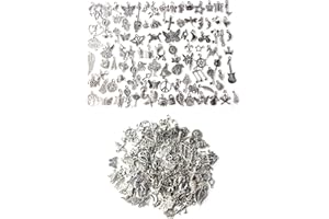 WJIAEER 100 piezas dijes de joyería colgantes de plata tibetana gran joyería hacer dijes para collares DIY accesorios para hacer pulseras