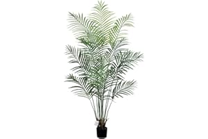 Leflos 165cm Palmera Artificial Dypsis Lutescens, Planta sólo para Interior con 15 Tallos Desmontables, 1 Pieza