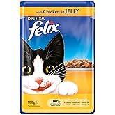 Felix Cat Pouches Chicken In Jelly 100g (20 Pouches)