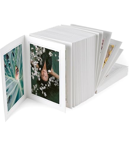 100er Leporello-Block Aus Leinen – Passepartout Für 15x20 Cm Fotos
