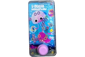 MIBANDERA Mini jeux d'eau. Jeux d'eau à anneaux pour filles et garçons. Jeu d'adresse de voyage Aguaplay. Water Geme. Aqua Play (Méduse Ballena)