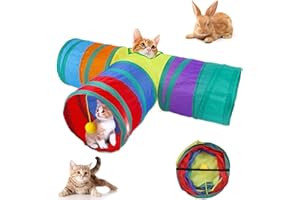ANYUANKW Tunnel pour Chat,Tube de Tunnel Pliable à 3 Voies,Chat Tunnel Jouets,Pliable Jouet intéractif pour Chats,Chiots,Lapins,Cobaye