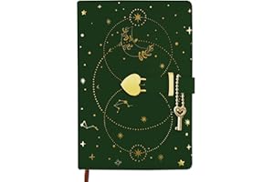 Mlife A5 Serce Kłódka Notatnik Z Kluczem, Pamiętnik Dziewczyny Tajny Notatnik 192 Strony, Notatniki Zamykane, Prezenty Dla Nastoletnich Dziewcząt (zielony)