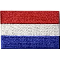 Niederlande Flagge Patch (7,5x5 Cm) – Gestickt, Bügelbar & Nähbar, Mit Starkem Heißsiegelkleber
