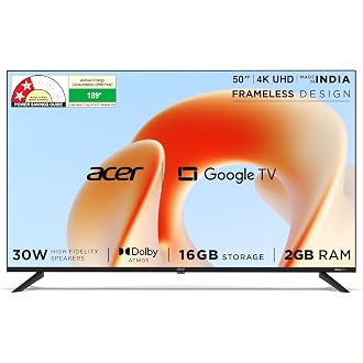 Acer 126 cm (50 inches) G Plus Series 4K Ultra HD LED S...