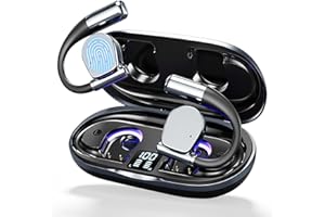 CCMALL Translation Earbuds, Ai Translator Earbuds 144 Language in Real Time Wireless Translating Over-Ear Earbuds with LED Bluetooth Stereo Sound Translate Earbuds for Business Students Learning Travel