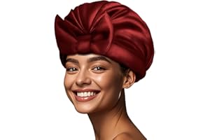 FOLAI Cuffia da Doccia Impermeabile, Riutilizzabile Doppio Strato Cuffie Capelli con Elastici, Donna Spa Salone Viaggi Hotel Casa-Rosso