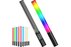 Photography Light Wand,Heysliy RGB Handheld LED Light Stick,Portable Studio Light Bar with 2600mAh Rechargeable,1000 Lumens Adjustable Brightness 2500K-9900K, Dimmable 9 Colours