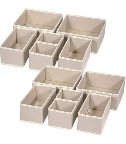 Lifewit 5 stuks ladeverdelers, verstelbare ladeverdelers voor binnenlengte 35 - 55 cm en hoogte > 10,5 cm, lade-organizer, ladeverdeler voor kledingkast, wikkelcommode, bureau, keuken, wit