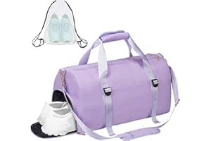 AISPARKY Gym Sport Bag Dry Wet Separated, Waterproof Large Sports Duffel Bag Training Handbag with Shoes Compartment for Sport Traveling Swimming Yoga Hiking Camping for Women