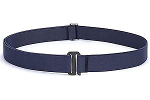 JasGood Niewidoczny damski pasek ze stretchu No Show, elastyczny, regulowany pasek z płaską klamrą, do dżinsów, spodni, sukienek