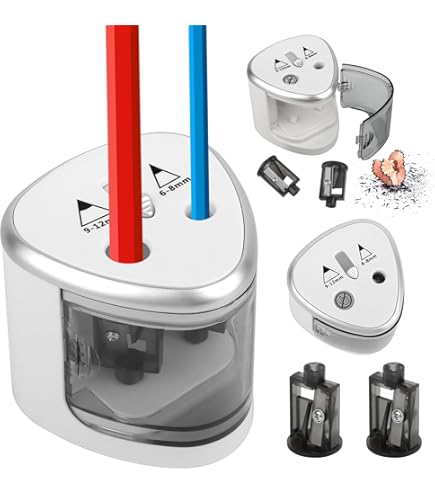 Elektrischer Anspitzer Doppelloch - Für Dicke & Dünne Stifte 6-12mm