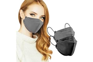 MaNMaNing Mascarillas Pez 3D Mascarilla 5_Capas 60 Unidades con Elástico para Los Oídos 2020072-MANING-DP901-2 (Gris+negro)