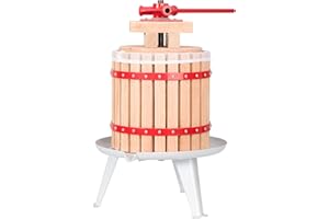tectake® Pressoir a fruit manuel Presse agrumes en Bois avec tissu de pressage inclus - Capacité 12L - Extracteur jus Juicer Jus de fruits Pomme Poire Raisin Presse Orange Citron