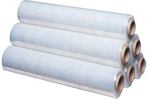 IMBALLAGGI POINT - 6 ROTOLI FILM ESTENSIBILE MANUALE NASTRO PELLICOLA TRASPARENTE alt 50cm x 150mt