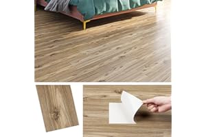 Livelynine podłoga PVC samoprzylepna o wyglądzie drewna naturalna podłoga winylowa samoprzylepna tapeta o wyglądzie drewna folia dąb Sonoma 90CM×15CM linoleum podłoga PCV kuchnia wodoodporna