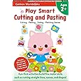 Play Smart Cutting and Pasting Age 2+: Preschool Activity Workbook with Stickers for Toddlers Ages 2, 3, 4: Build Strong Fine Motor Skills: Basic Scissor Skills (Full Color Pages)