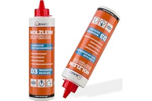 dubaust WOD24 Colle à bois D3 à séchage rapide, imperméable, polyvalente pour bois dur et tendre, blanche, transparente après durcissement, en bouteille de 500 g