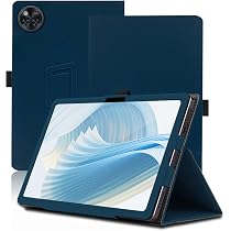 Housse De Protection DOOGEE TAB E3 MAX 14 Pouces - Étui En Cuir PU Avec Dragonne | Protection Anti-Choc & Design Texturé - Rose/Rouge