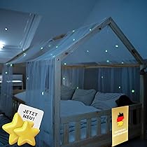 HOTUT Prinsessen Bedhemel, 2 Stuks, 100% Biologisch Mousseline-Katoen Decoratieset voor Kinderbed en Kinderkamer
