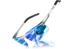 LINVO Occhiali da Sole Uomo Polarizzati,Protezione UV400 Guida Ciclismo Conducente Pesca Sport Occhiali da Sole Donna,Ultraleggeri Montatura Al-Mg Golf Occhiali da Sole