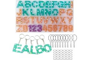 WYAHYQ lettera stampo in silicone resina Silicone stampi A-Z, 0-9 stampi epossidici per portachiavi ciondolo gioielli stampo di fusione