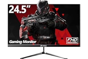 CRUA Monitor Gaming Monitor, 25 Inch 180Hz Computer Monitor, Full HD 1080P Frameless Desktop Monitor, 1ms GTG with FreeSync, Low Motion Blur, Eye Care, VESA, DisplayPort, HDMI, Black