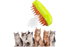 AOIUENOK 3 En 1 Cat Steamy Brush,3 En 1 Peigne De Massage En Spray Pour Chats,Brosse Vapeur Chat,Cat Steamy Brosse,Brosse a Vapeur Pour Chat,pour Massage,DémêLer Les Noeuds et Les Poils Lâches des Animaux