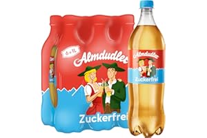 ‎ALMDUDLER Almdudler Zuckerfrei Alpenkräuterlimonade Im Vorratspack (6 x 1 l) - Typischer Almdudler Alpenkräuter-Geschmack