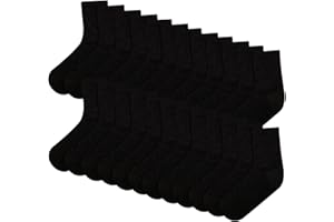 A2Z 4 Kids Boys Girls Pack Of 12 Back to School Kids Cotton Rich Plain Ankle School Socks Age 2-3 Years UK Shoe Size (6-8.5), 3-6 Years (9-12), 6-9 Years (12.5-3.5), 10-14 Years (4-5.5)