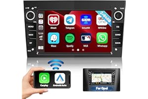 Hikity Android 13 Car Stereo for Opel Astra Corsa Meriva 2GB+64GB GPS Navigator Apple Carplay Car Radio 7 Inch Touch Screen In-Dash Car Player Support HiFi WiFi FM RDS Radio BT USB Reverse Camera