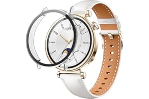 Blueshaweu Etui ochronne do Huawei Watch GT 4 smartwatch 41 mm, twarde etui z poliwęglanu ze szkłem, ochrona wyświetlacza, kompatybilne z Huawei Watch GT 4 41 mm (przezroczyste)