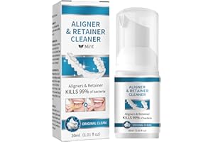 KOAHDE Limpiadoras Para Ortodoncias y Férula Dental,Espuma Suero De Eliminación De Manchas De Dientes,Tabletas Limpiadoras Para Prótesis Dentales,Limpiador De Aparatos Dentales,30ML