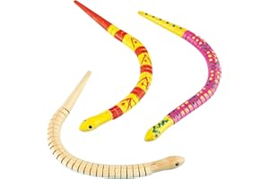 Baker Ross Schlangen aus Holz (3er-Pack), perfekt für Kinder zum Dekorieren und Personalisieren, ideal für das Basteln zu Hause, Bastelgruppenaktivitäten, Schule und mehr, ET506, Sortiert, Mittel