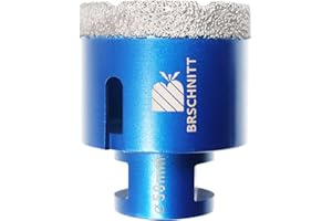 Broca de Diamante 50MM - BRSCHNITT Vacío Soldadura para Perforación en Seco Porcelana Azulejo Granito Mármol M14