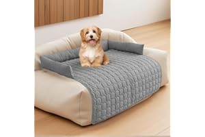 LiveGo Dog Sofa Bed, Pet Couch Covers, Non Slip Cover For Dogs/Pets, Breathable Dog Sofa Cover, Washable Dog Bed For Sofa, Sofa Protectors From Pets Cooling Mat (Light grey, 75 x 75 x 12cm)