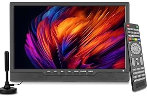 KCR 14 Zoll LED HD TV, kleiner Fernseher mit HDMI-Eingang, eingebauter digitaler Tuner/HDMI/USB/DC-12IN für Schlafzimmer, Küche, Wohnmobil – inklusive Fernbedienung