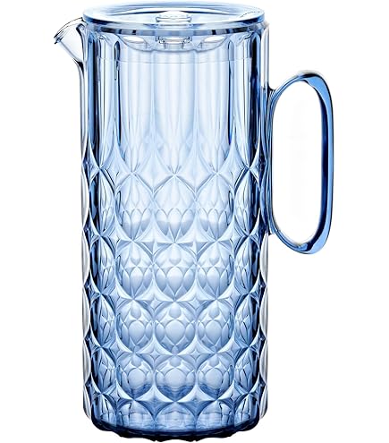 Waterkan Met Deksel - Sapkan - Karaf Met Tuit - Glazen Kan Met Kristallen Handvat Voor Melk Rode Wijn Koud Water Vruchtensap 1800 Ml