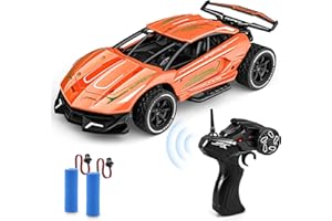 AMY & BENTON AmyBenton Remote Control Car, 1:20 Scale RC Car Toy Vehicle for Boys Girls, 2.4Ghz 20KM/H High Speed Alloy Body Toy Car, Best Birthday for Boys Girls Age 4 and Up (Orange)