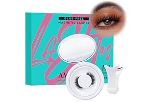 AMZGIRL LASH Magnetyczne rzęsy z aplikatorem pęczków, naturalne magnetyczne sztuczne rzęsy zestaw do przedłużania rzęs z magnesami, bez kleju do rzęs (1 para)