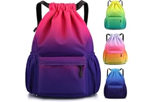 Sarsumir Turnbeutel Sportbeutel Damen Jungen, Wasserdicht Große Kapazität Beutel mit Kordelzug Rucksack, Kordelzugbeutel Turnbeutel Herren Mädchen