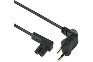 Electraline 95513 Cavo di Alimentazione 3M C7 Radio, PC, TV, Schermi Piatti, Adatto a dispositivo Sonos come, Spina Europea Tipo C, Nero