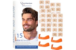 COWANIEE 40 PCS Generic Intake Breathing Nose Magnets with 4 Nose Clip, Anti Snoring Magnetic Nasal Strips for Home Hotel